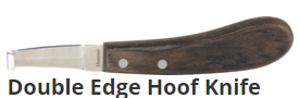 diamond double edge hoof knife