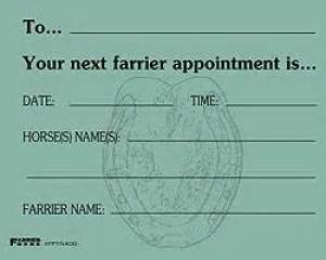 next appointment pad